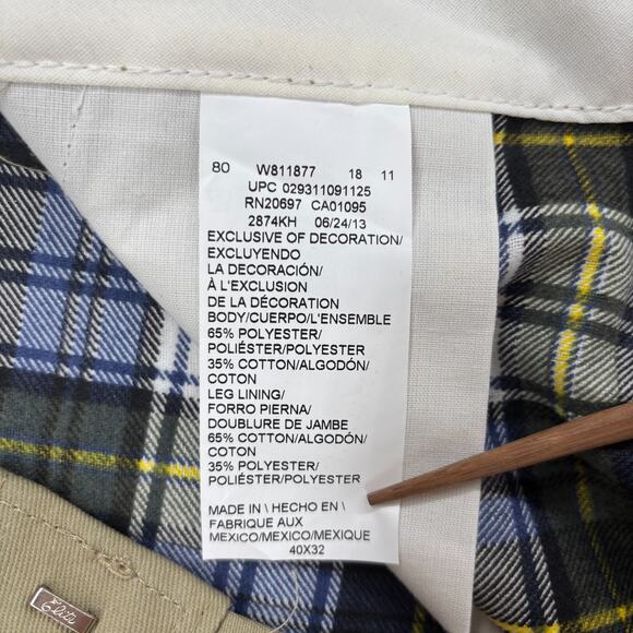 DICKIES Pants Mens 40x32 877 Relaxed Fit Work Flannel Lined Twill Beige NEW - Picture 11 of 16